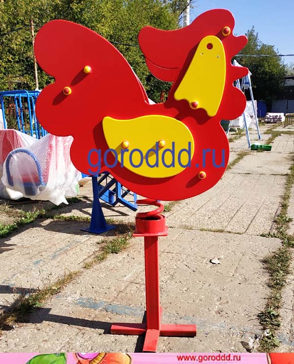 Цена детской качалки для улицы «Курочка» в Москве